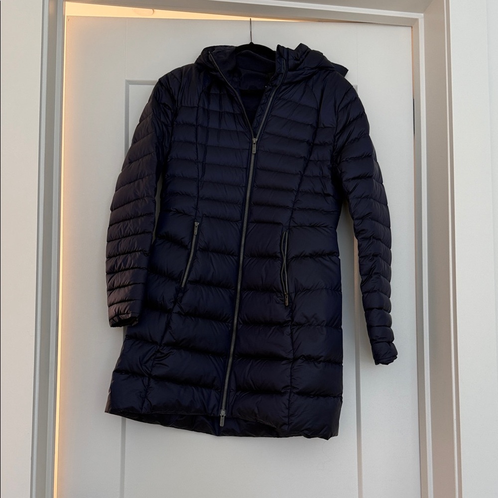 lululemon athletica Navy Hooded Puffer Jacket